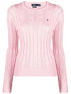 24SS Polo Women's Pony Logo Embroidered Cable Knit 211891640004 - RALPH LAUREN - BALAAN 1