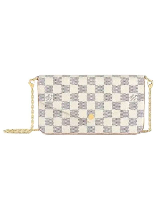 Felicie Pochette Damier Azur Shoulder Bag White - LOUIS VUITTON - BALAAN 1