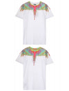 Men's Fluo Wing Print Short Sleeve T-Shirt White - MARCELO BURLON - BALAAN 6