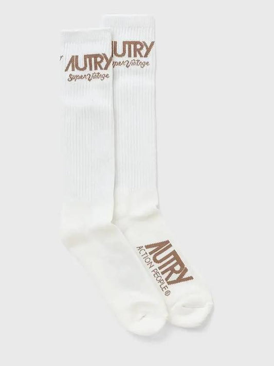 Super Vintage Logo Socks White - AUTRY - BALAAN.