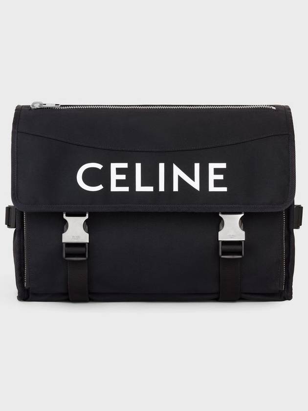 Large Nylon with Celine Print Messenger BagBlack - CELINE - BALAAN 3