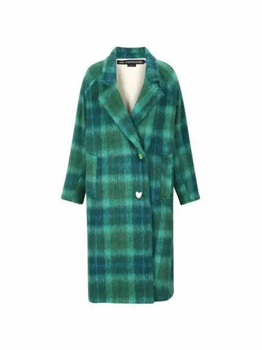 for WOMEN Carin Check Raglan Coat awa543w GREENBLUE - ANDERSSON BELL - BALAAN 1