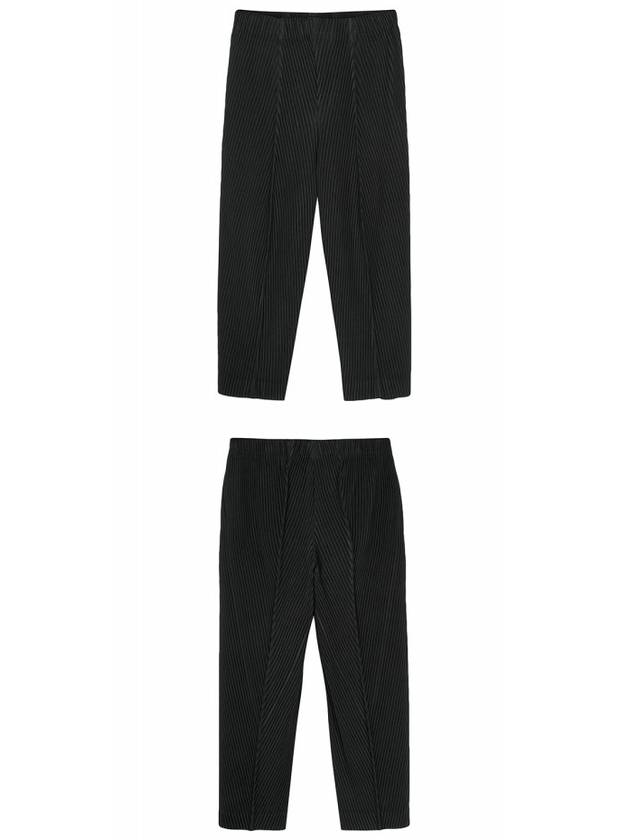 Pleats Bottoms Straight Pants Black - ISSEY MIYAKE - BALAAN 5