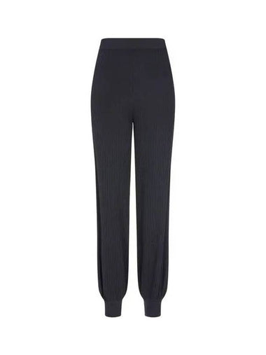 Women s Ribbed Knitted Jogger Pants Black - ARMANI EXCHANGE - BALAAN 1