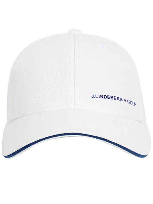 Men's Sunny Logo Print Polyester Twill Ball Cap White - J.LINDEBERG - BALAAN 3