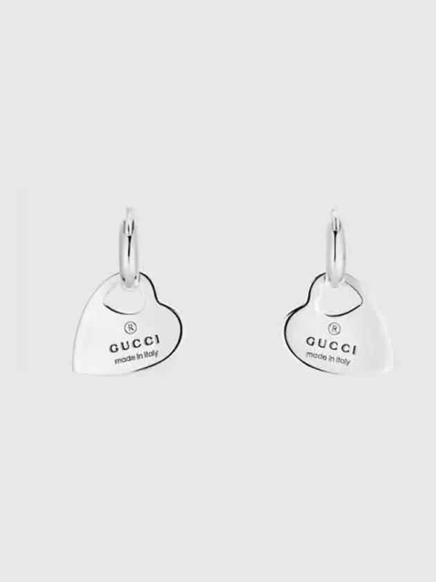 Trademark Hoop Earrings with Pendant 925 Sterling Silver 796302J84008106 - GUCCI - BALAAN 2