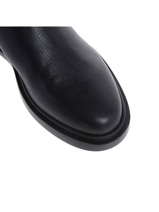 Logo Pebble Leather Chelsea Long Boots Black - THOM BROWNE - BALAAN 10
