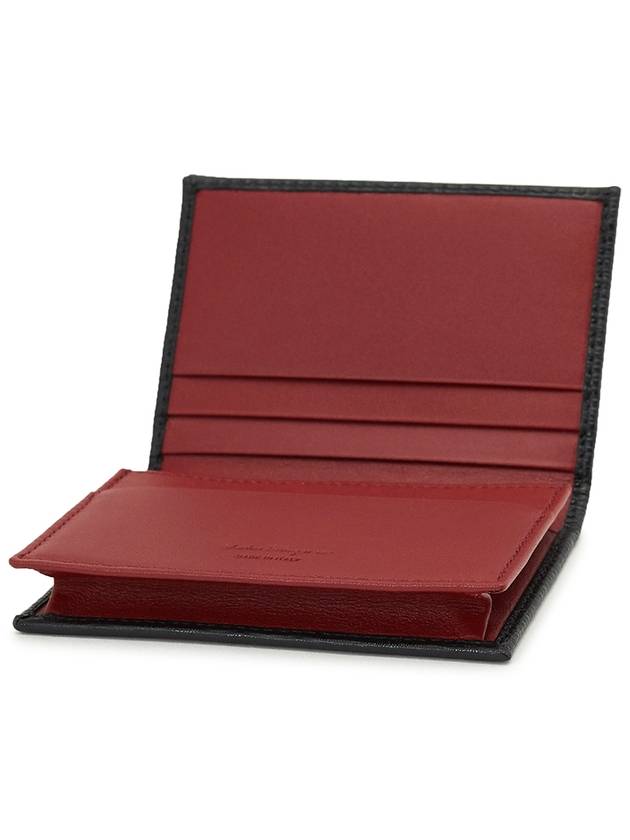 Salvatore Revival Gancini Bicolor Card Wallet Black - SALVATORE FERRAGAMO - BALAAN 6