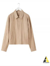 Viscose Cotton Zip-Up Jacket Rose Beige - LEMAIRE - BALAAN 2