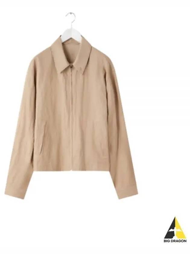 Viscose Cotton Zip-Up Jacket Rose Beige - LEMAIRE - BALAAN 2