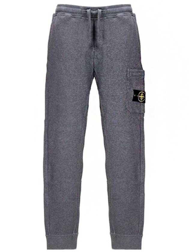 Compass Patch Cotton Track Pants Dark Grey - STONE ISLAND - BALAAN 2