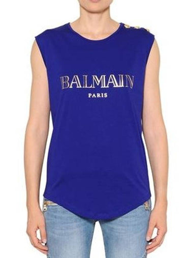 LOGO PRINTED COTTON TSHIRT - BALMAIN - BALAAN 1