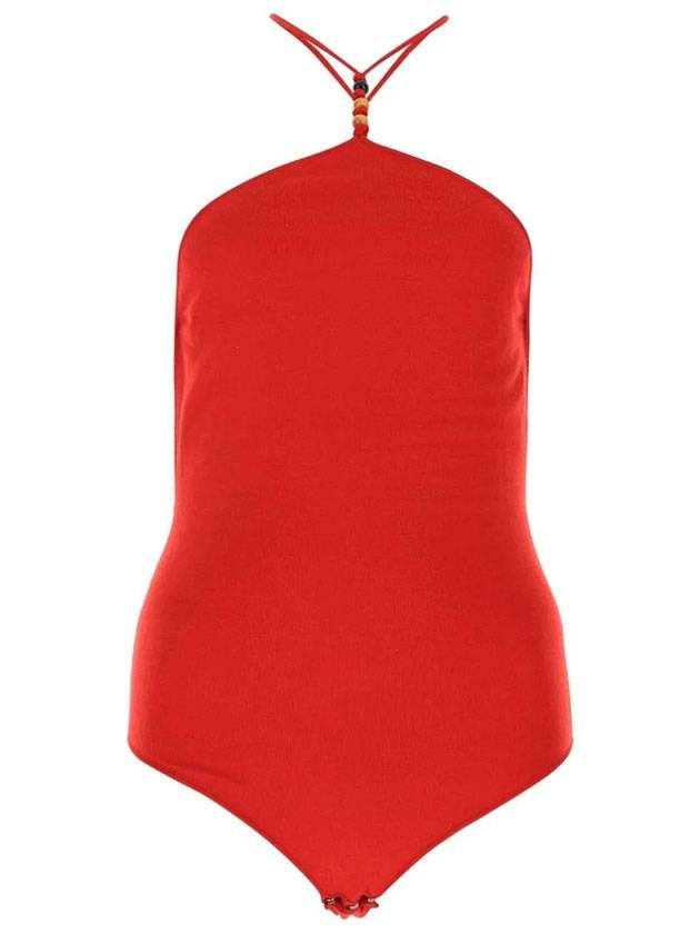 Women's Stretch Cashmere Blend Bodysuit Red - BOTTEGA VENETA - BALAAN 1