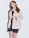 Corduroy Collar Half Trench Coat Beige - OPENING SUNSHINE - BALAAN 4