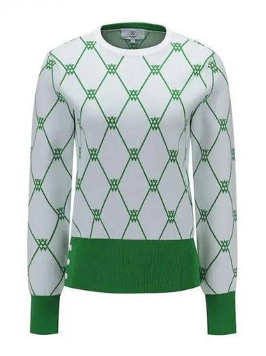 Anew Women s Signature Logo Pattern Sweater AGCKN01WH Domestic Product GQCY22081066910 - ANEWGOLF - BALAAN 1