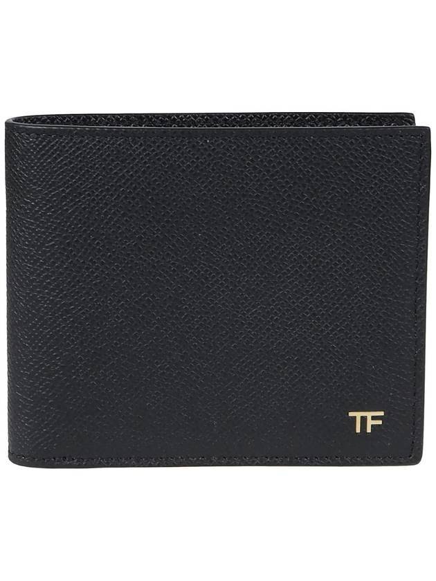 Small Grain Leather Half Wallet Black - TOM FORD - BALAAN 1