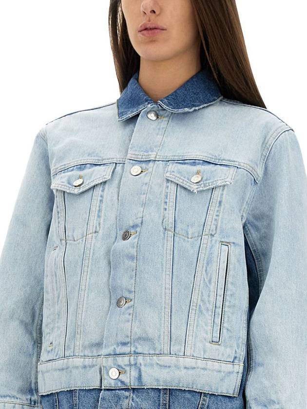 Stella McCartney Denim Jacket With Contrasting Panel - STELLA MCCARTNEY - BALAAN 4