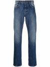 Classic Fit Denim Straight Pants Blue - AMI - BALAAN 3