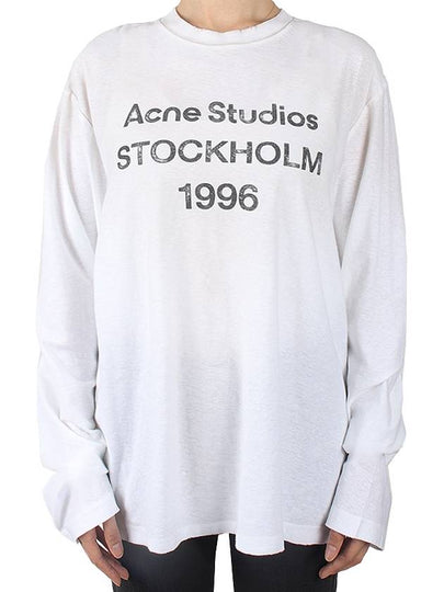 Stamp Logo Long Sleeve T-Shirt Dusty White - ACNE STUDIOS - BALAAN 2