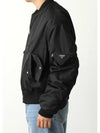 Re-Nylon Bomber Jacket Black - PRADA - BALAAN 4