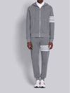 Men's Diagonal Stripe Waffle Track Pants Grey - THOM BROWNE - BALAAN 7