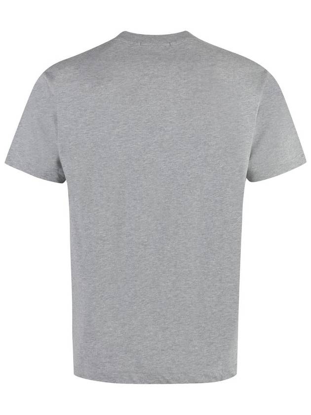 Slimfit Cotton Jersey Short Sleeve T-shirt Light Grey - STONE ISLAND - BALAAN 3