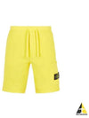 Wappen Patch Pocket Drawstring Shorts Yellow - STONE ISLAND - BALAAN 2