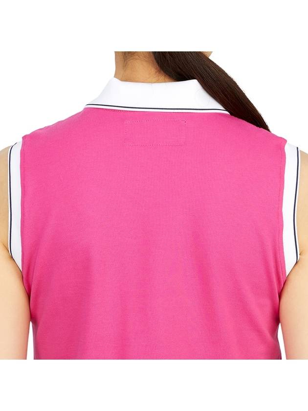 Golf Wear Sleeveless T-Shirt HHW 2A AP53 PINK - HORN GARMENT - BALAAN 7