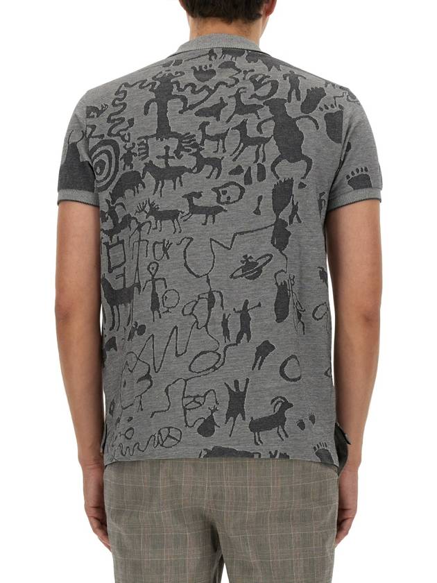 graphic print polo shirt 2H01000IJ006I - VIVIENNE WESTWOOD - BALAAN 4