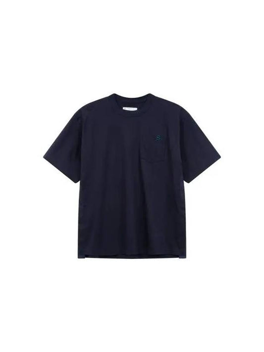 Men s Logo Pocket T Shirt Dark Navy - SACAI - BALAAN 1