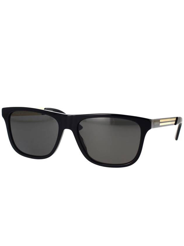 Eyewear Polarized Square Horn-Rim Sunglasses Black - GUCCI - BALAAN 3