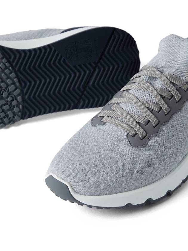 Knit Running Sneakers Grey - BRUNELLO CUCINELLI - BALAAN 3