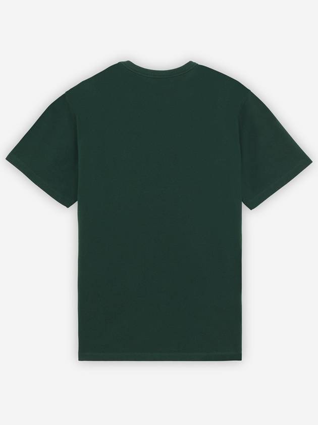 Photo Tag Classic Cotton Short Sleeve T-Shirt Dark Green - MAISON KITSUNE - BALAAN 3