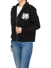 Fox Head Intarsia High Neck Cardigan Black - MAISON KITSUNE - BALAAN 6