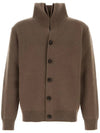 Double Layer Neckline Cardigan Brown - BOTTEGA VENETA - BALAAN 2