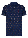 Pony Print All Over Polo Shirt Navy - POLO RALPH LAUREN - BALAAN 2