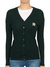 Logo Wool Cardigan Green - ROCHAS - BALAAN 4