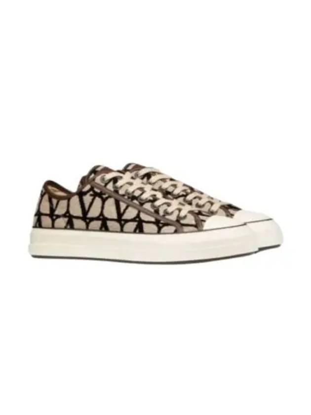 Toile Iconographe Total Loop Low Top Sneakers Beige - VALENTINO - BALAAN 2