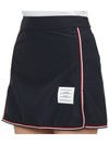 Women's Military Ripstop Framing Mini A-Line Skirt Navy - THOM BROWNE - BALAAN 11