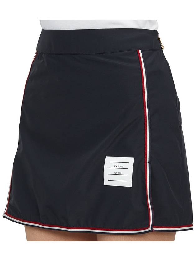 Women's Military Ripstop Framing Mini A-Line Skirt Navy - THOM BROWNE - BALAAN 11