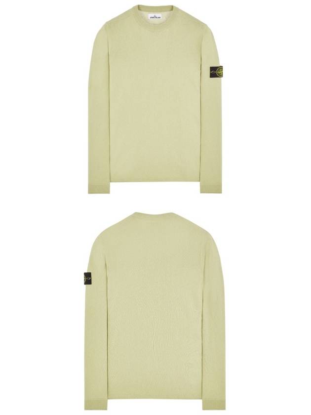 Wappen Patch Crew Neck Knit Top Aqua Green - STONE ISLAND - BALAAN 5