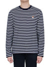 Fox Head Patch Regular Marin Long Sleeve T Shirt Navy Stripes - MAISON KITSUNE - BALAAN 3