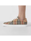 Vintage Check and Leather Sneakers Archive Beige - BURBERRY - BALAAN 7