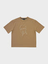 Drawing Embroidery Short Sleeve T-Shirt Cocoa - FFEFF STUDIO - BALAAN 2