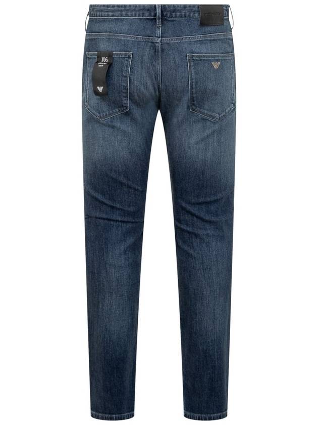 Men's Slim Fit Twill Melange Comfort Denim Jeans Blue - EMPORIO ARMANI - BALAAN 3