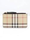 Vintage Check Leather Card Wallet Beige - BURBERRY - BALAAN 6