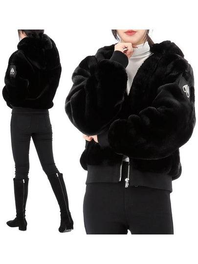 Portland Bunny Fur Jacket Black - MOOSE KNUCKLES - BALAAN 2