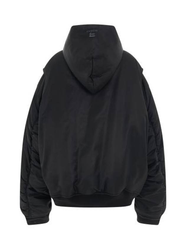 Sporty B Over Bomber Hoodie Black - BALENCIAGA - BALAAN 5