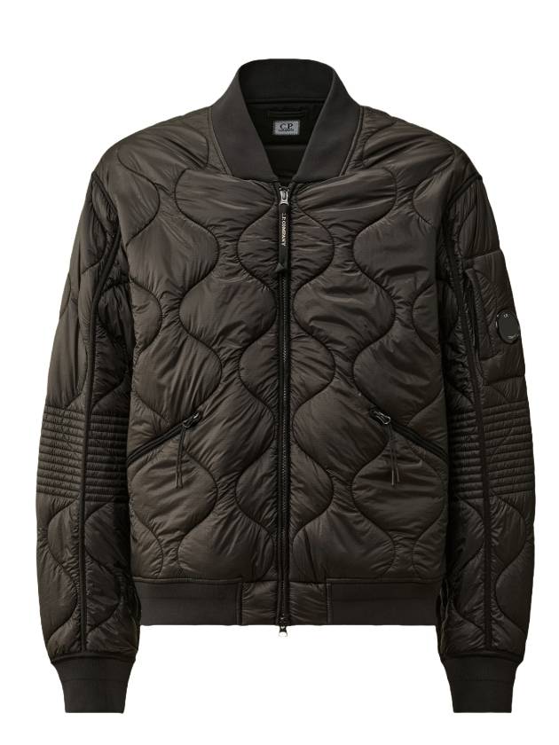 Liner Padded Bomber Jacket Black - CP COMPANY - BALAAN 1