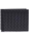 Intrecciato Money Clip Card Wallet Black - BOTTEGA VENETA - BALAAN 3